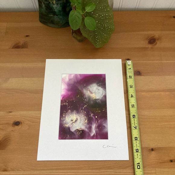 New Original Signed Artwork Alcohol Ink on Paper - Picture 5 of 6